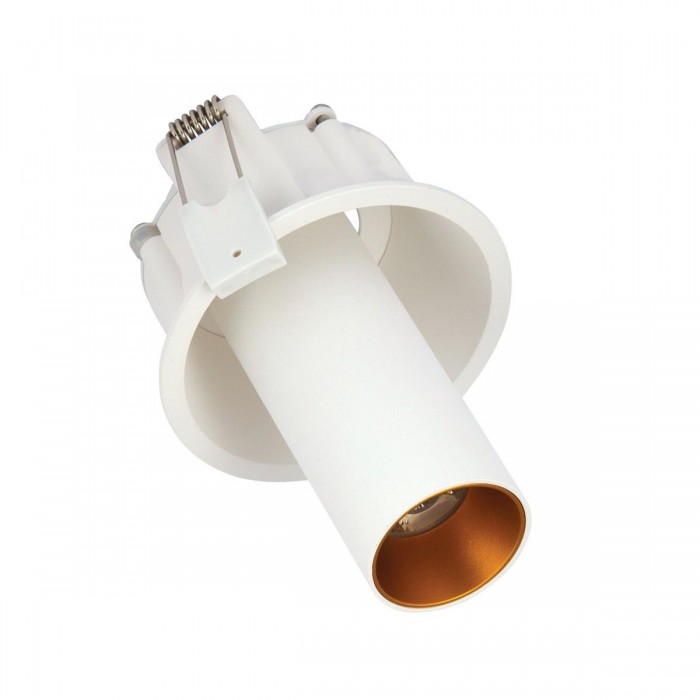 VK/04148/W/W - Χωνευτό κινητό σποτ led, 13W, 3000K, 1.040lm, 24°, με τροφοδοτικό χωρίς δυνατότητα ροοστάτη, IP20, λευκό-χρυσό VK/04148/W/W - Χωνευτό κινητό σποτ led, 13W, 3000K, 1.040lm, 24°, με τροφοδοτικό χωρίς δυνατότητα ροοστάτη, IP20, λευκό-χρυσό