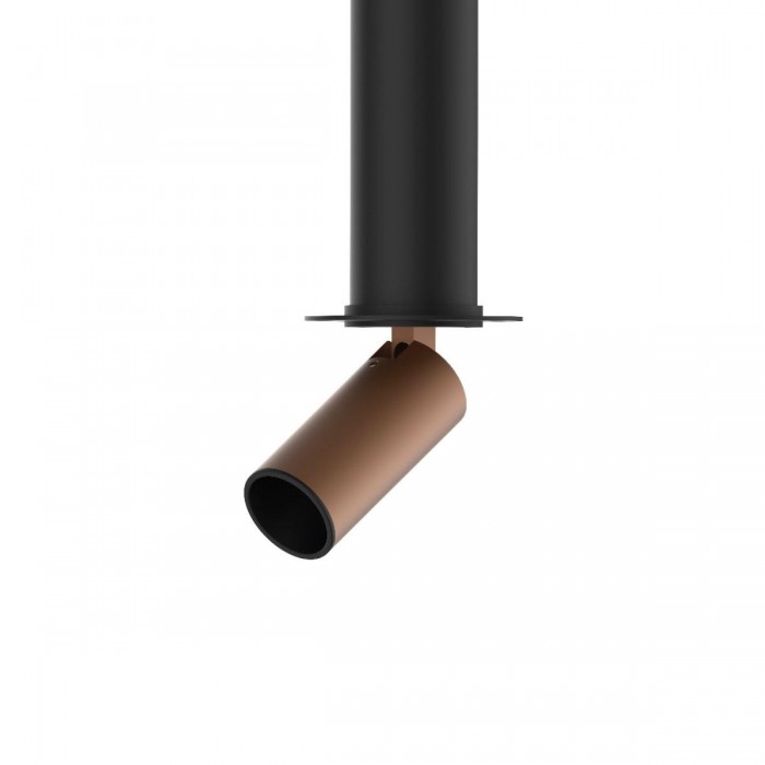 VK/04612/TL/ΤB-Β/WW - Χωνευτό κινητό σποτ led. 2700K. 557lm. 6W. CRI>90, IP20, Titanium bronze + Black