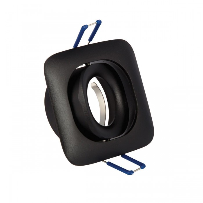  VK/03071/B - Σποτ τετράγωνο, κινητό, GU10/PAR16, Max12W (LED), IP20, 8.2x8.2x2.4cm, μαύρο