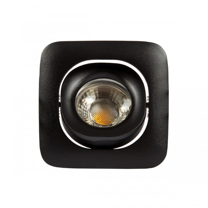  VK/03071/B - Σποτ τετράγωνο, κινητό, GU10/PAR16, Max12W (LED), IP20, 8.2x8.2x2.4cm, μαύρο
