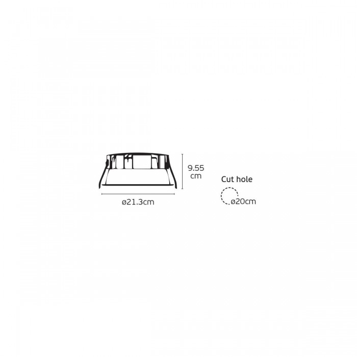 VK/04615/W-CB/C - Χωνευτό σποτ led αδιάβροχο, 4000K. 5.777lm. 40W. 85°. CRI>90, IP54, ø21.3x9.55cm, λευκό+χρώμιο+μαύρο VK/04615/W-CB/C - Χωνευτό σποτ led αδιάβροχο, 4000K. 5.777lm. 40W. 85°. CRI>90, IP54, ø21.3x9.55cm, λευκό+χρώμιο+μαύρο