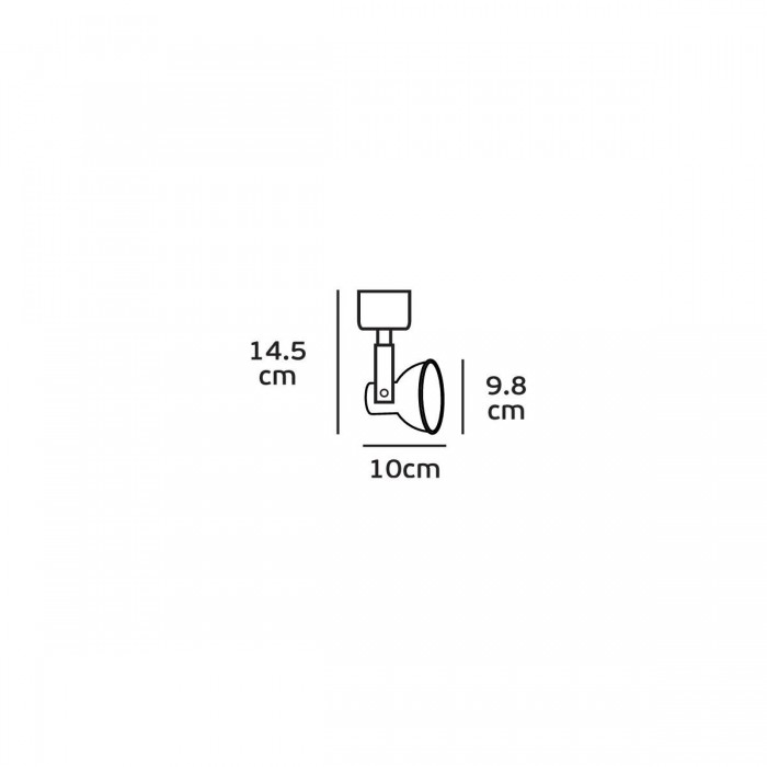 VK/03106CE/COP - Σποτ αλουμινίου οροφής, 240V, GU10, Max 12W (LED), IP20, 10x14.5cm, χάλκινο