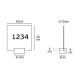VK/04246/MC/W - Φωτιστικό HOTEL led, 2W, 3000K, 300lm, 120°, CRI>70, 22x22cm, νίκελ mat+plexiglass VK/04246/MC/W - Φωτιστικό HOTEL led, 2W, 3000K, 300lm, 120°, CRI>70, 22x22cm, νίκελ mat+plexiglass