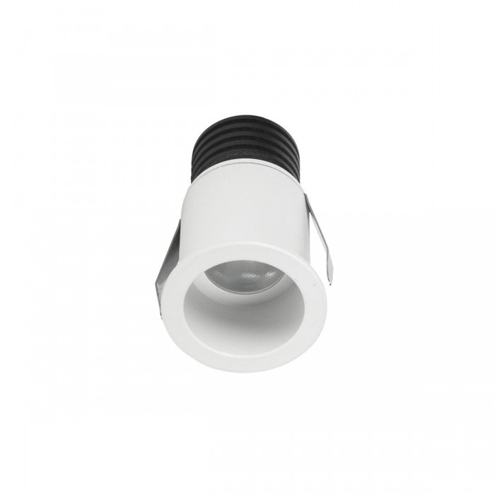 VK/04218/W/W - Χωνευτό σταθερό σποτ led, 2W, 3000K, 241lm, 8°, IP20, λευκό