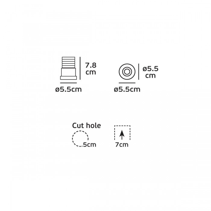 VK/04220/W/W - Χωνευτό κινητό σποτ led, 3W, 3000K, 89lm, 8°, IP20, λευκό