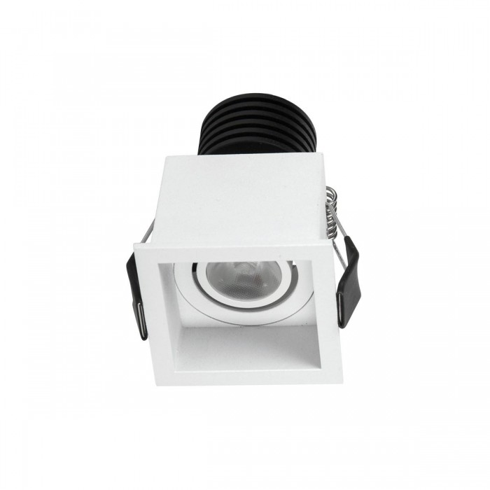 VK/04221/W/W - Χωνευτό κινητό σποτ led, 3W, 3000K, 89lm, 8°, IP20, λευκό