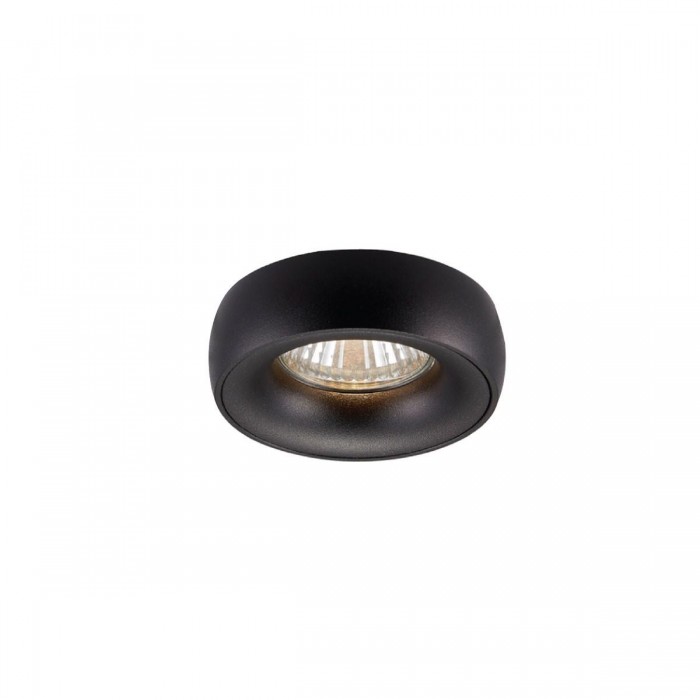 VK/03308/B - Χωνευτό σποτ, σταθερό για GU10/PAR16, Max12W (LED), IP20, ø8.5x3.6cm, sanded black VK/03308/B - Χωνευτό σποτ, σταθερό για GU10/PAR16, Max12W (LED), IP20, ø8.5x3.6cm, sanded black