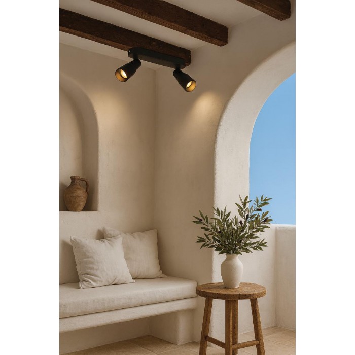 VK/03354/CE/2/B - Μαύρο. GU10x2. Max. 2x12W. (LED). AC220-240V. Οροφής/τοίχου. -20°C → 40°C. Σίδερο + αλουμίνιο. IP20 VK/03354/CE/2/B - Μαύρο. GU10x2. Max. 2x12W. (LED). AC220-240V. Οροφής/τοίχου. -20°C → 40°C. Σίδερο + αλουμίνιο. IP20