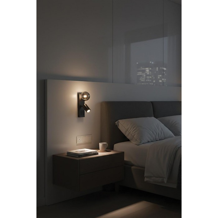 VK/03356/WA/B - Μαύρο. G9. Max 8W (LED) + GU10. Max 12W (LED). AC220-240V. Φωτιστικό τοίχου/διαβάσματος. -20°C → 40°C. Με 2 λεπτούς διακόπτες. Σίδερο + αλουμίνιο + γυαλί. IP20 VK/03356/WA/B - Μαύρο. G9. Max 8W (LED) + GU10. Max 12W (LED). AC220-240V. Φωτιστικό τοίχου/διαβάσματος. -20°C → 40°C. Με 2 λεπτούς διακόπτες. Σίδερο + αλουμίνιο + γυαλί. IP20