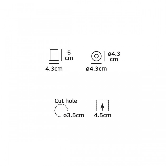 VK/04264/B/W -<p>Χωνευτό σποτ zoomlight led, 2w, 3000K, 180lm, 15°-24°, IP20, μαύρο</p>