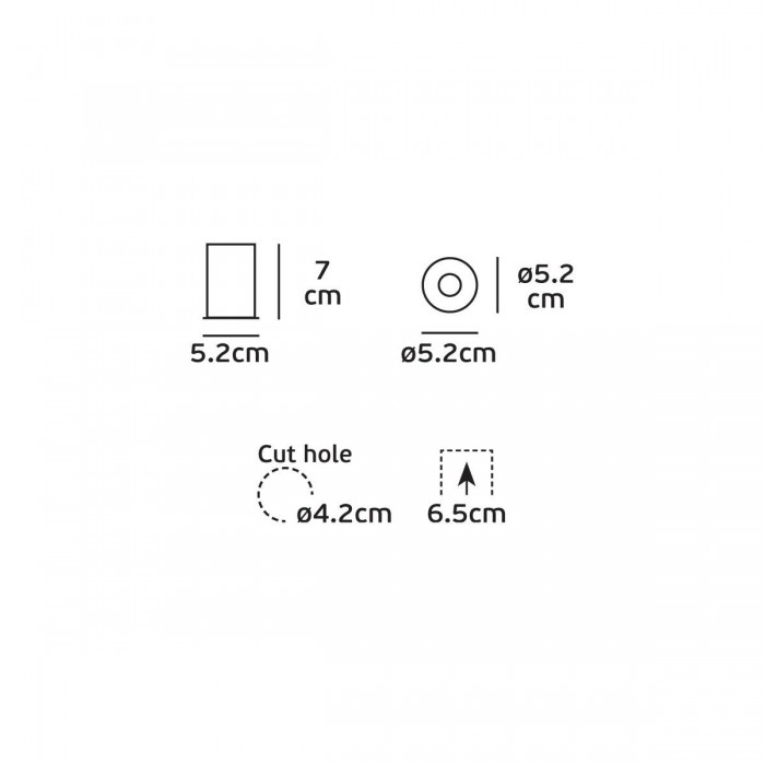 VK/04265/B/C -<p>Χωνευτό κινητό σποτ led, 2W, 4000K, 221lm, 15°, IP20, μαύρο</p>