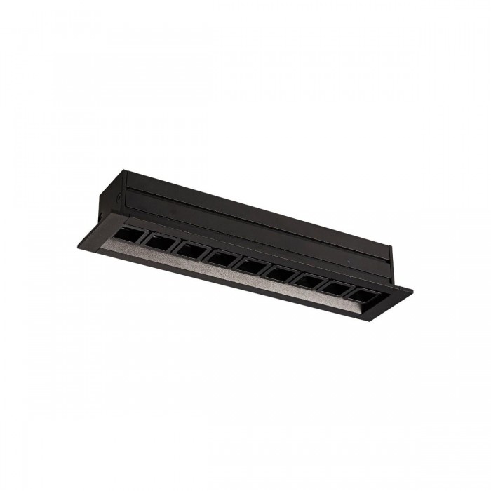 VK/04267/B/9/W - Χωνευτό σταθερό σποτ led, 8W, 3000K, 977lm, 15°, CRI>90, IP20, μαύρο