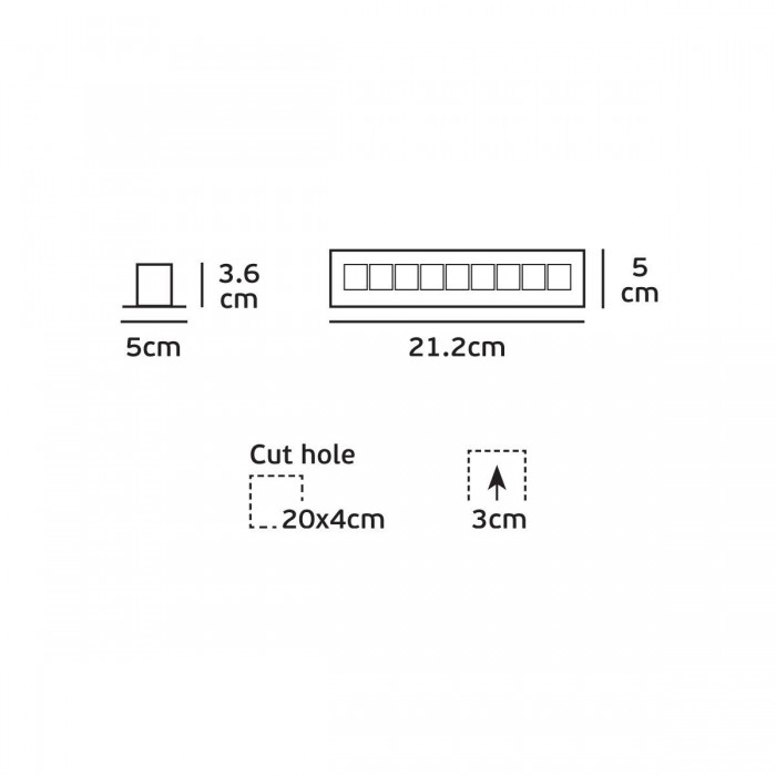 VK/04267/W/9/W - Χωνευτό σταθερό σποτ led, 8W, 3000K, 977lm, 15°, CRI>90, IP20, λευκό VK/04267/W/9/W - Χωνευτό σταθερό σποτ led, 8W, 3000K, 977lm, 15°, CRI>90, IP20, λευκό