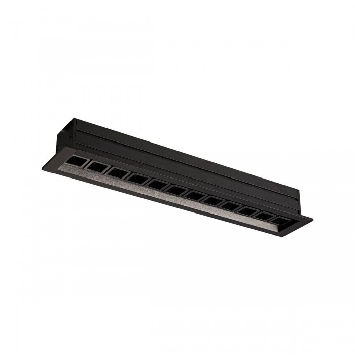 VK/04267/B/12/C - Χωνευτό σταθερό σποτ led, 10W, 4000K, 1349lm, 15°, CRI>90, IP20, μαύρο