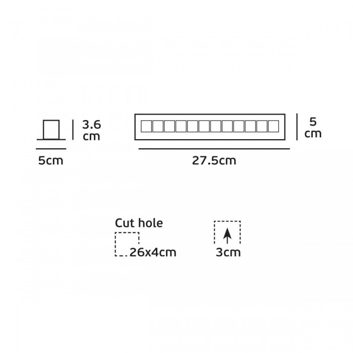 VK/04267/W/12/C - Χωνευτό σταθερό σποτ led, 10W, 4000K, 1349lm, 15°, CRI>90, IP20, λευκό