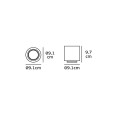 VK/04300/B/W - Σποτ οροφής LED, 100-250V, 5W, 3000K, 564lm, 24°, CRI>90, ø9.1x9.7cm, IP20, κινητό, μαύρο