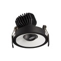 VK/04345/WB/W - Χωνευτό κινητό σποτ led, 6W, 3000K, 515lm, 35°, IP20, λευκό-μαύρο