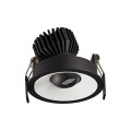 VK/04345/WB/C - Χωνευτό κινητό σποτ led, 7W, 4000K, 390lm, 35°, IP20, λευκό-μαύρο