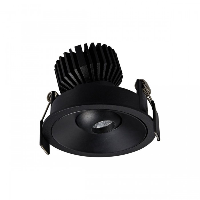 VK/04345/B/W  - Χωνευτό κινητό σποτ led, 6W, 3000K, 515lm, 35°, IP20, μαύρο