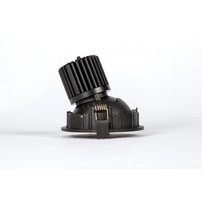 VK/04346/WB/W - Χωνευτό κινητό σποτ led, 11W, 3000K, 1265lm, 35°, IP20, λευκό-μαύρο