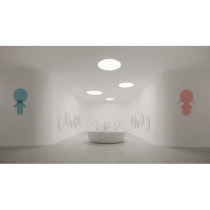 VK/04347/W/W/33 - Χωνευτό φωτιστικό led, Trimless, 17W, 3000K, 2200lm, 110°, IP20, ø25.9cm, λευκό