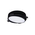 VK/04348/B/W/35 - Χωνευτό κινητό φωτιστικό led, Trimless, 17W, 3000K, 2.202lm, 110°,  IP20, ø25cm, μαύρο