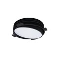 VK/04348/B/C/35 - Χωνευτό κινητό φωτιστικό led, Trimless, 17W, 4000K, 2.638lm, 110°,  IP20, ø25cm, μαύρο