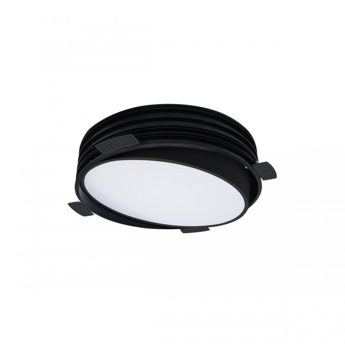 VK/04348/B/C/35 - Χωνευτό κινητό φωτιστικό led, Trimless, 17W, 4000K, 2638lm, 110°,  IP20, ø25cm, μαύρο