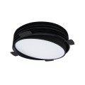 VK/04348/B/W/45 - Χωνευτό κινητό φωτιστικό led, Trimless, 24W, 3000K, 3.589lm, 110°, IP20, ø35cm, μαύρο