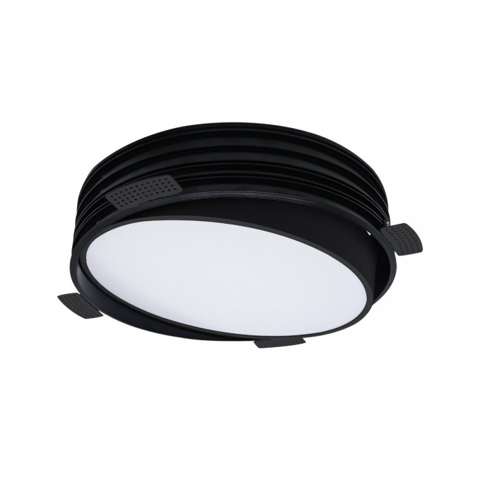 VK/04348/B/W/45 - Χωνευτό κινητό φωτιστικό led, Trimless, 24W, 3000K, 3589lm, 110°, IP20, ø35cm, μαύρο