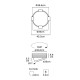 VK/04348/B/W/45 - Χωνευτό κινητό φωτιστικό led, Trimless, 24W, 3000K, 3589lm, 110°, IP20, ø35cm, μαύρο