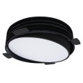 VK/04348/B/C/55 - Χωνευτό κινητό φωτιστικό led, Trimless, 33W, 4000K, 5.364lm, 110°, IP20, ø45cm, μαύρο