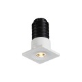 VK/04437/W/C - Χωνευτό φωτιστικό οροφής led, 1W, 4000K, 65lm, 24°, CRI>90, IP20, 2.3x2.3cm, λευκό