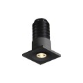 VK/04437/B/W - Χωνευτό φωτιστικό οροφής led, 1W, 3000K, 65lm, 24°, CRI>90, IP20, 2.3x2.3cm, μαύρο