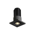 VK/04437/B/C - Χωνευτό φωτιστικό οροφής led, 1W, 4000K, 65lm, 24°, CRI>90, IP20, 2.3x2.3cm, μαύρο