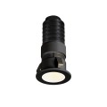 VK/04438/B/W - Χωνευτό φωτιστικό οροφής led, 1W, 3000K, 65lm, 24°, CRI>90, IP20, ø2.3cm, μαύρο