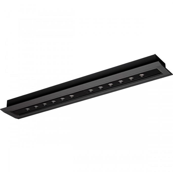 VK/04442/B/C - Χωνευτό κινητό φωτιστικό οροφής led, 12x1W, 4000K, 870lm, 24°, CRI>90, IP20, 33x5.5x4.2cm, μαύρο VK/04442/B/C - Χωνευτό κινητό φωτιστικό οροφής led, 12x1W, 4000K, 870lm, 24°, CRI>90, IP20, 33x5.5x4.2cm, μαύρο