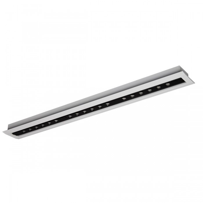 VK/04443/WB/W - Χωνευτό κινητό φωτιστικό οροφής led, 18x1W, 3000K, 1.352lm, 24°, CRI>90, IP20,47x5.5x4.2cm, λευκό+μαύρο VK/04443/WB/W - Χωνευτό κινητό φωτιστικό οροφής led, 18x1W, 3000K, 1.352lm, 24°, CRI>90, IP20,47x5.5x4.2cm, λευκό+μαύρο