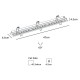VK/04443/B/W - Χωνευτό κινητό φωτιστικό οροφής led, 18x1W, 3000K, 1.352lm, 24°, CRI>90, IP20, 47x5.5x4.2cm, μαύρο VK/04443/B/W - Χωνευτό κινητό φωτιστικό οροφής led, 18x1W, 3000K, 1.352lm, 24°, CRI>90, IP20, 47x5.5x4.2cm, μαύρο