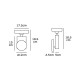 VK/03025/B - 3-phase φωτιστικό ράγας, G53/R111, max 20W (LED), L15cm, IP20, μαύρο