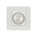 VK/09003 - Φωτιστικό οροφής γύψινο, τετράγωνο, ρηχό, GU10/PAR16, Max 12W (LED), χωνευτό, IP20, δυνατότητα βαφής, 10x10x2.5cm, λευκό