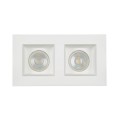 VK/09006 - Φωτιστικό οροφής γύψινο, ορθογώνιο, βαθύ, 2xGU10/PAR16, Max 2x12W (LED), χωνευτό, IP20, δυνατότητα βαφής, 21.4x11.7x6cm, λευκό