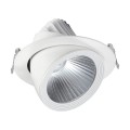 VK/04083/W/W/24 - Χωνευτό κινητό σποτ led, 20W, 3000K, 2.400lm, 24°, CRI>80, IP20, ø19x15cm, λευκό ματ