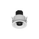 VK/04446/WB/C - Χωνευτό κινητό φωτιστικό οροφής led, 5W, 4000K, 358lm, 30°, CRI>90, IP20, ø6.2cm, λευκό+μαύρο