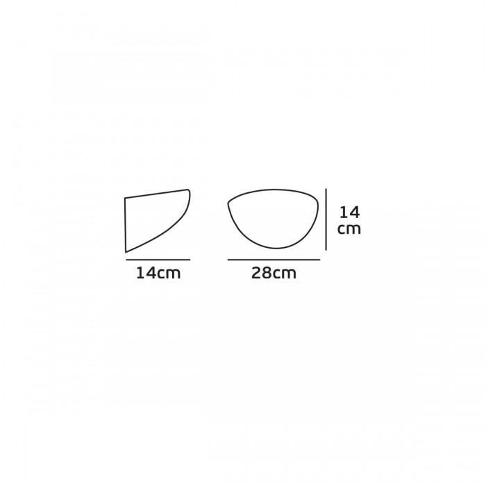 VK/09010 - Φωτιστικό τοίχου γύψινο 240V, E14, Max 9W (LED), IP20, δυνατότητα βαφής, 28x14x14cm, λευκό VK/09010 - Φωτιστικό τοίχου γύψινο 240V, E14, Max 9W (LED), IP20, δυνατότητα βαφής, 28x14x14cm, λευκό