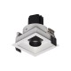 VK/04449/WB/C - Χωνευτό κινητό φωτιστικό οροφής led, 5W, 4000K, 363lm, 30°, CRI>90, IP20, 6x6cm, λευκό+μαύρο