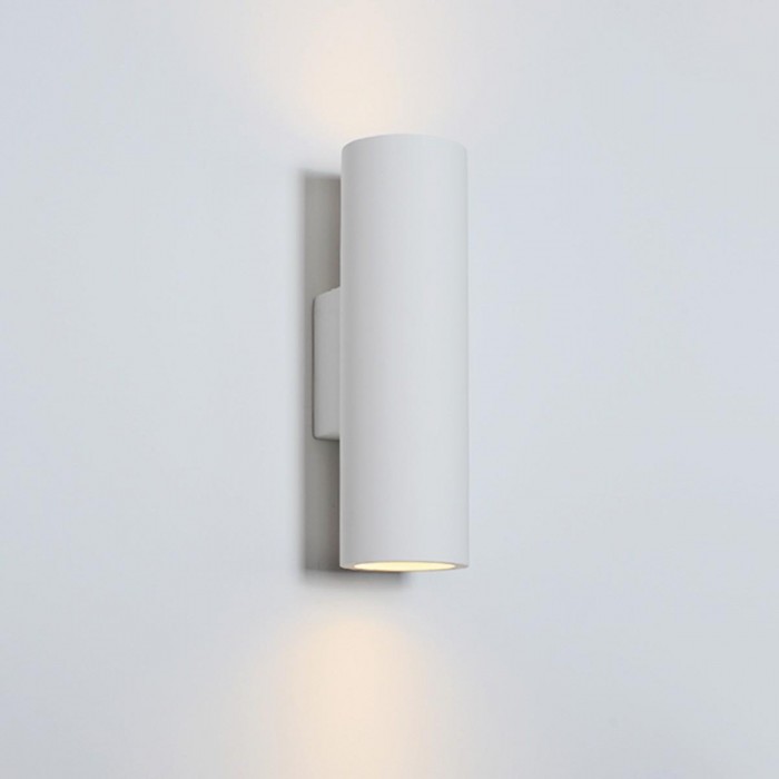 VK/09018 - Φωτιστικό τοίχου γύψινο 240V, 2xGU10, Max 2x12W (LED), IP20, δυνατότητα βαφής, ø7.5x25.5x10cm, λευκό VK/09018 - Φωτιστικό τοίχου γύψινο 240V, 2xGU10, Max 2x12W (LED), IP20, δυνατότητα βαφής, ø7.5x25.5x10cm, λευκό