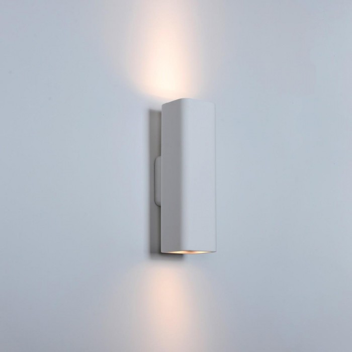 VK/09019 - Φωτιστικό τοίχου γύψινο 240V, 2xGU10, Max 2x12W (LED), IP20, δυνατότητα βαφής, 7.5x25.5x10cm, λευκό VK/09019 - Φωτιστικό τοίχου γύψινο 240V, 2xGU10, Max 2x12W (LED), IP20, δυνατότητα βαφής, 7.5x25.5x10cm, λευκό