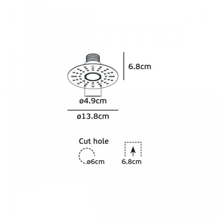 VK/04492/B/W - Χωνευτό φωτιστικό οροφής led trimless, 5W, 3000K, 337lm, 12°, CRI>90, IP20, ø13.8cm, μαύρο VK/04492/B/W - Χωνευτό φωτιστικό οροφής led trimless, 5W, 3000K, 337lm, 12°, CRI>90, IP20, ø13.8cm, μαύρο