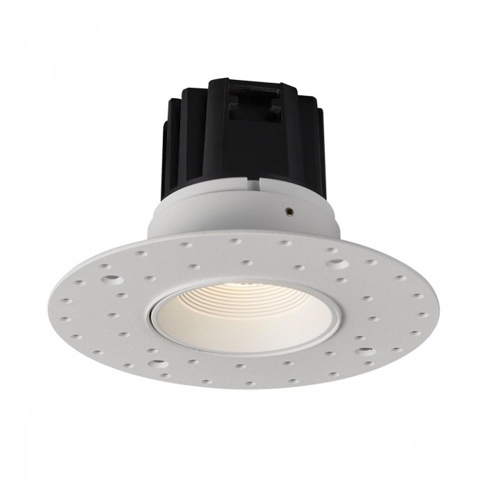 VK/04493/W/C - Χωνευτό φωτιστικό οροφής led trimless, 9W, 4000K, 810lm, 24°, CRI>90, IP20, ø12cm, λευκό
